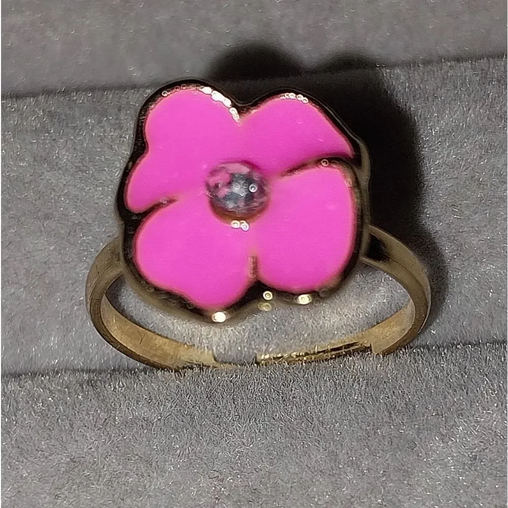 Super cute girls jeweled adjustable ring